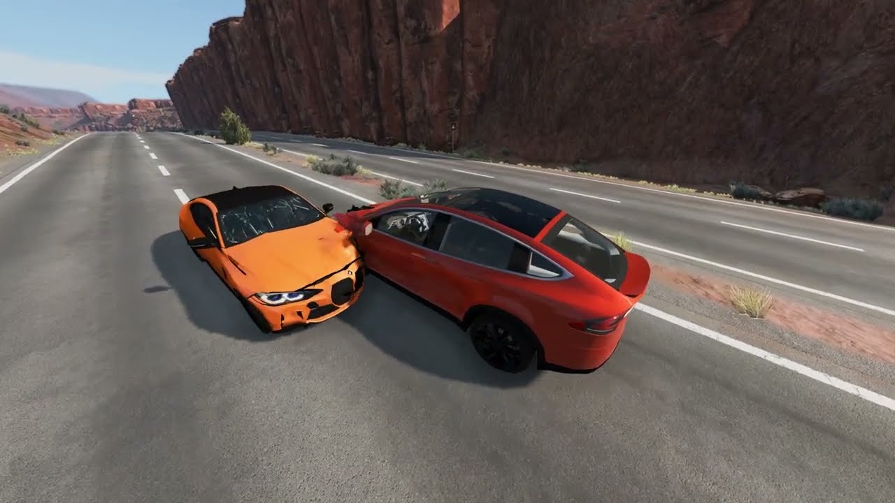 BMW vs Tesla crash test