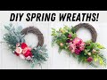 DIY Spring Wreaths // How to make 2 spring flower wreaths! #wreathmaking #diywreath