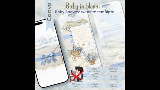 Baby in Bloom Baby Shower Website Template Tutorial | Editable Canva Invite How-To screenshot 4