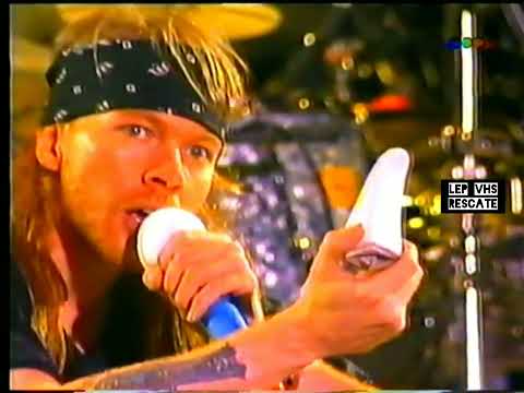 Guns N' Roses en Argentina - 1992 - Estadio River Plate - Axl Rose detiene el show por una agresión