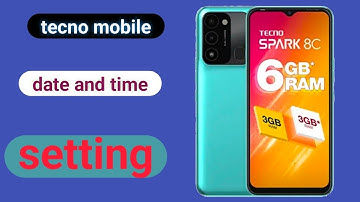 tecno spark 8c date and time setting | how to set date and time in tecno | date and time change
