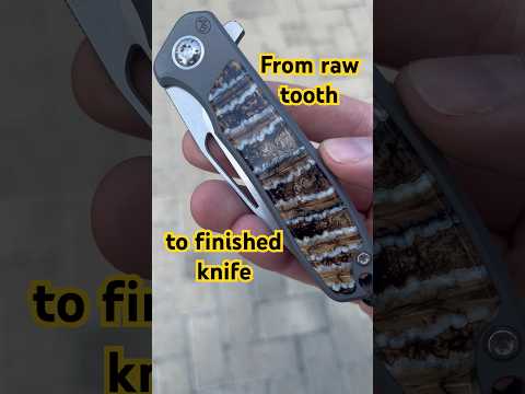 See a Mammoth Tooth become a FOLDING Knife!
