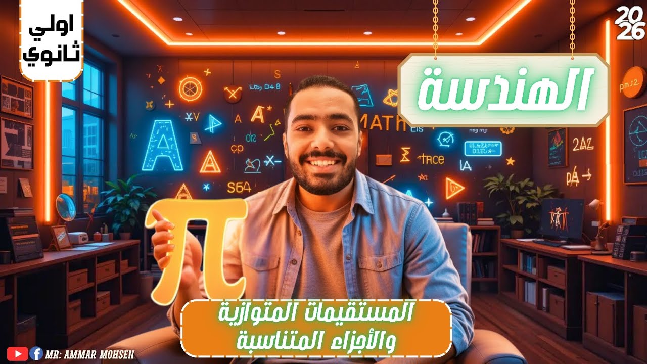 حل اختر المعاصر – المستقيمات المتوازية والأجزاء المتناسبة – هندسة – أولى ثانوي 2026