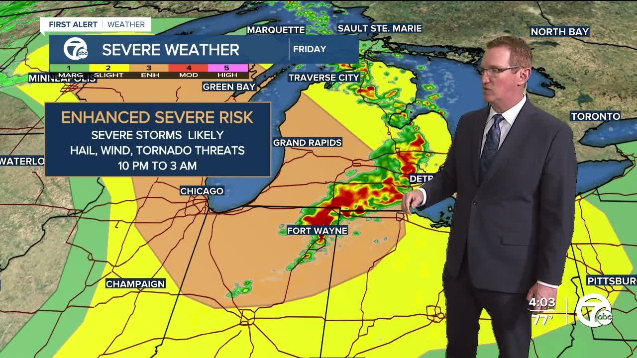 Severe storms likely tonight - YouTube