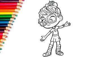 How to Color in Abby from Abby Hatcher 😍 Coloring Pages - How to draw Abby Hatcher