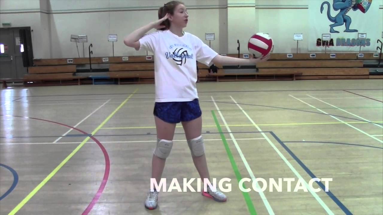 How To Serve Basic Overhand Serve-Volleyball - YouTube