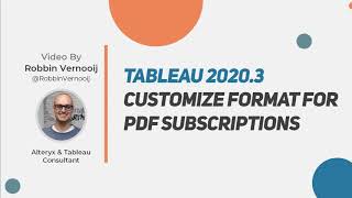 Tableau 2020.3: Customise format for PDF subscriptions