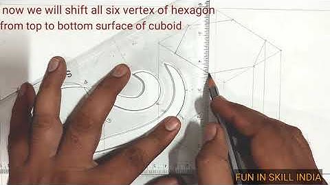 isometric view of hexagonal prism