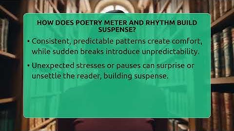 How Does Poetry Meter And Rhythm Build Suspense? - The Prose Path