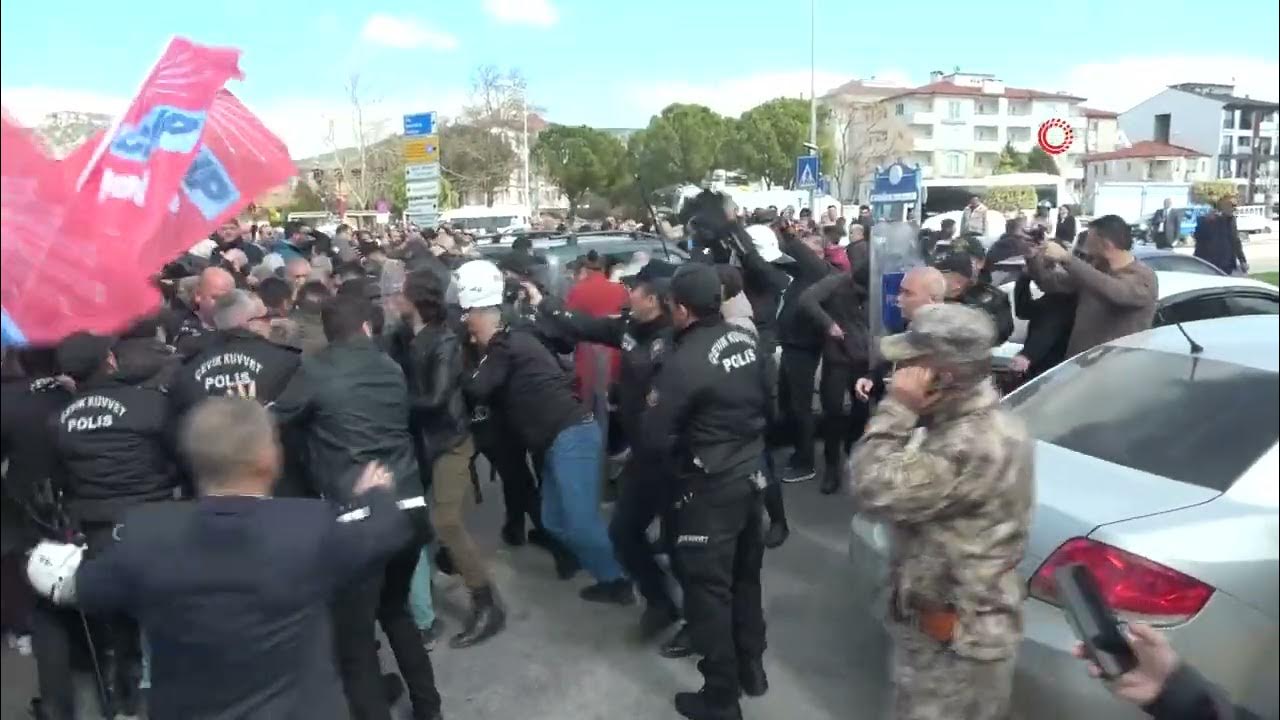 MUĞLA'DA PROTESTOYA BİBER GAZLI MÜDAHELE