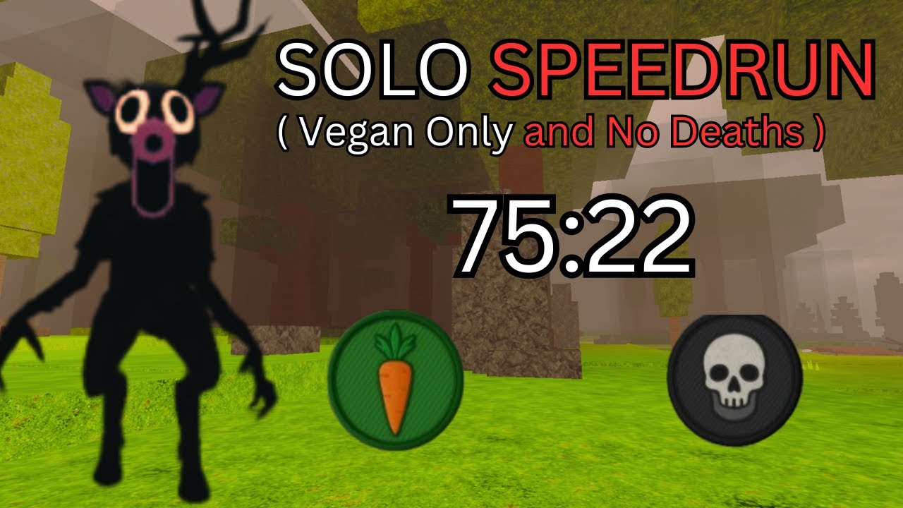 I Survived 99 Nights in The Forest on SOLO Vegan Mode with NO Deaths