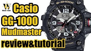 Casio G Shock GG 1000 MUDMASTER - module 5476 review & tutorial how to set up ALL the functions