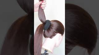 Everyday EASY hair bun tutorial #short #hairbun #hairstyle