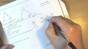 Missing Angles in Isosceles Triangle GCSE Mathematics Foundation Mock Paper Unit 2