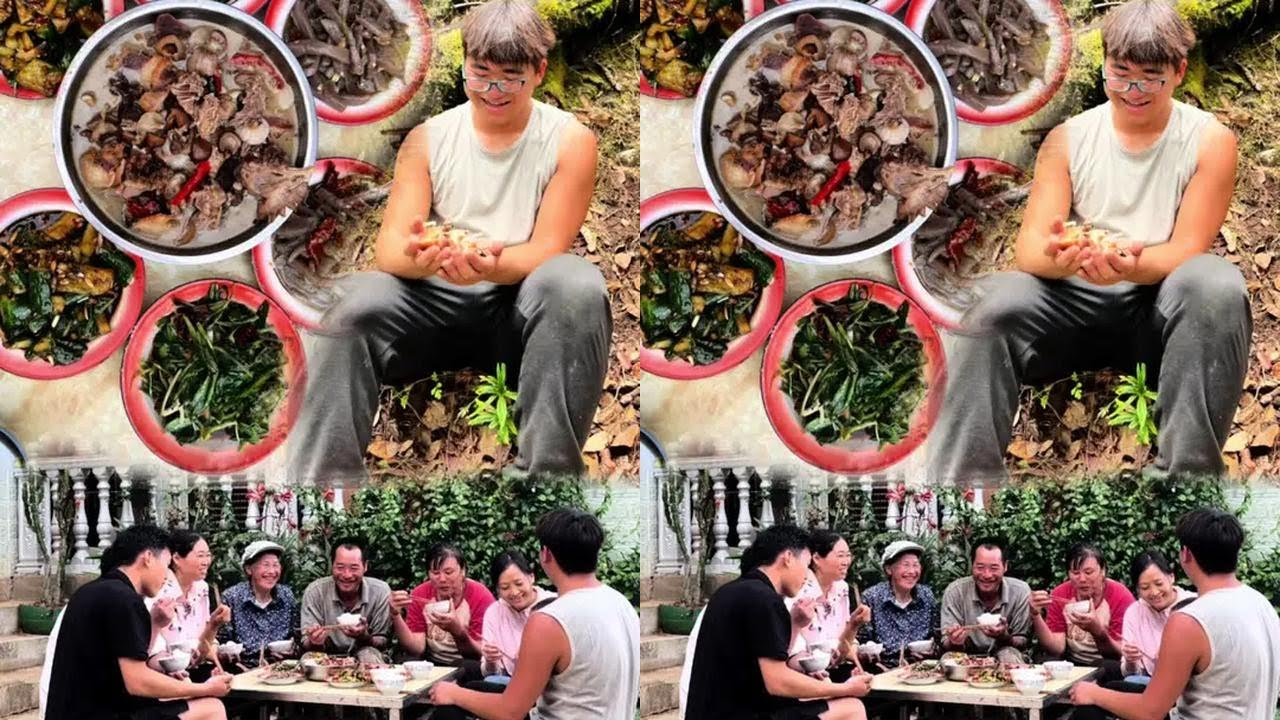 感谢大自然的馈赠，野生蘑菇采摘回来，顿一锅小鸡炖蘑菇，隔壁村的小孩都馋哭了#洋芋锅 #大山里的味道 #野生菌 #云南人吃菌子的季节 #大自然的馈赠