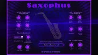 Saxophus Virtual Soprano, Alto, Tenor, Baritone Saxophones VST VST3 Audio Unit Plugins EXS24 KONTAKT
