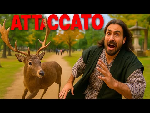 UN CERVO IMPAZZITO a Nara 🦌