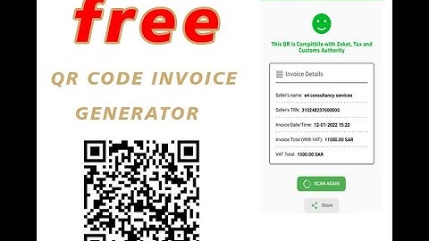 free Qr Code invoice KSA  free saudi invoice  Saudi Arabia Zakat