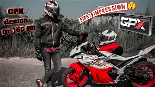 GPX demon gr 165 rr first impression review| GPX demon gr 165RR top speed|moto vlog |GPX demon 165RR