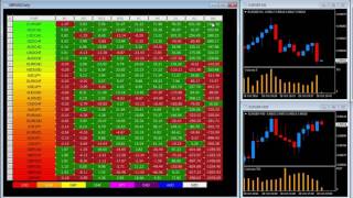 Currency heatmap indicator for MT4 in action