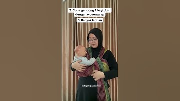 Cara gendong bayi kembar dengan woven wrap