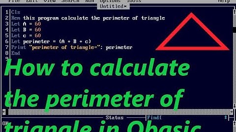 how to calculates the perimeter of triangle in Qbasic program