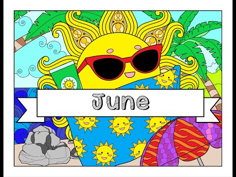 June And Beach-Themed Printable Coloring Pages x Journal Planner Pages