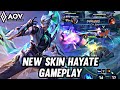 Aov  new skin hayate gameplay  arena of valor linqunmobile rov cot