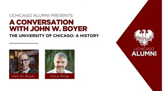 A Conversation with John W. Boyer
Join John W. Boyer, AM’69, PhD’75, for a special conversation celebrating the second edition of his book The University of Chicago: A History. He will be speaking with Steven Rings, associate professor in the Department of Music.
➡ Subscribe: http://bit.ly/UCHICAGOytSubscribe
About #UChicago:
Since its founding in 1890, the University of Chicago has been a destination for rigorous inquiry and field-defining research. This transformative academic experience empowers students and scholars to challenge conventional thinking in pursuit of original ideas.
#UChicago on the Web:
Home: http://bit.ly/UCHICAGO-homepage
News: http://bit.ly/UCHICAGO-news
Facebook: http://bit.ly/UCHICAGO-FB
Twitter: http://bit.ly/UCHICAGO-TW
Instagram: http://bit.ly/UCHICAGO-IG
University of Chicago on YouTube:
https://www.youtube.com/uchicago
***
ACCESSIBILITY: If you experience any technical difficulties with this video or would like to make an accessibility-related request, please email digicomm@uchicago.edu. A Conversation with John W. Boyer
