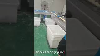 Noodle packaging line, noodle packaging system, noodle packaging machine, noodles packaging solution