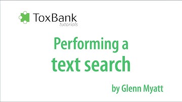 TOXBANK Tutorials: Performing a Text Search