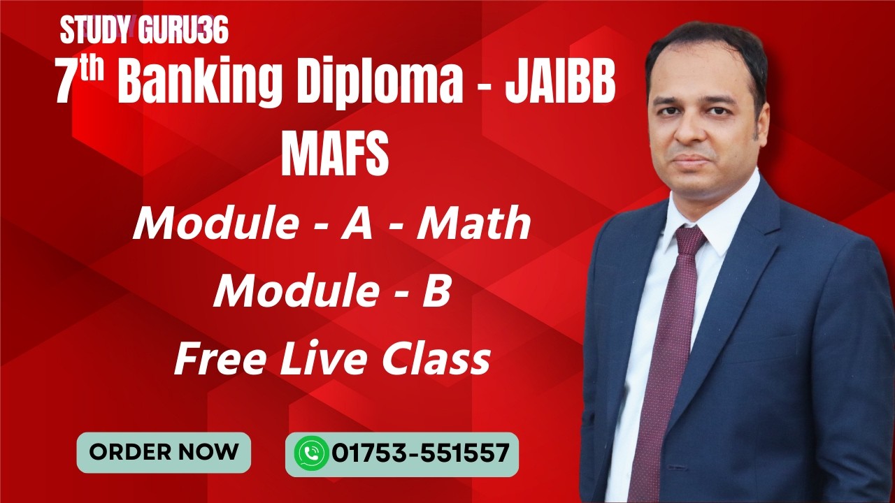 JAIBB || MAFS || Module A - Math + Module - B || Class No - 2