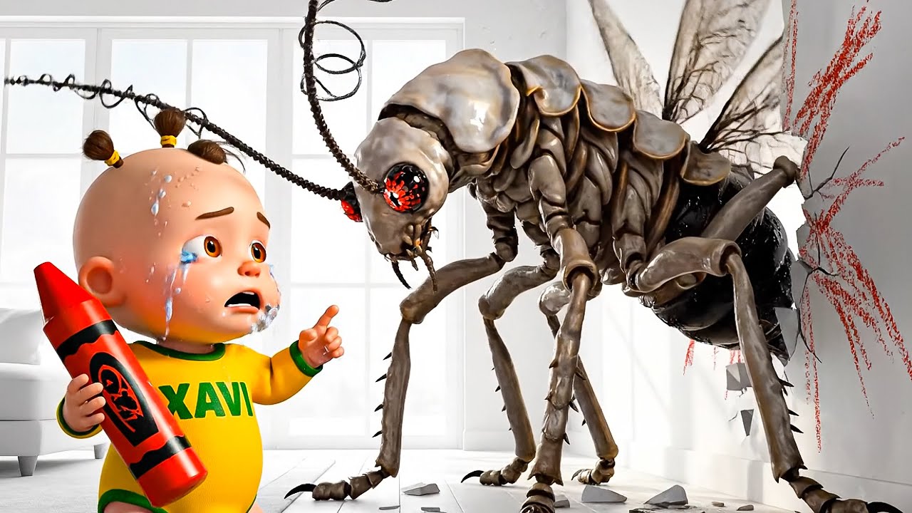 Monsters in the Wall Song | Don’t draw on the wall | Learn Colors | Baby Xavi Kids Songs