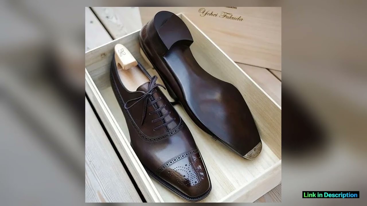 Oxfords Shoes for Men Brown Black Business Laceup Pu Office Brogue Dress Shoes Zapatos De Vestir