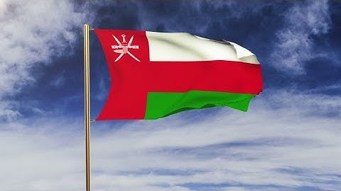 4K Oman flag waving in the wind. Green screen, alpha matte. Loopable animation Stock video