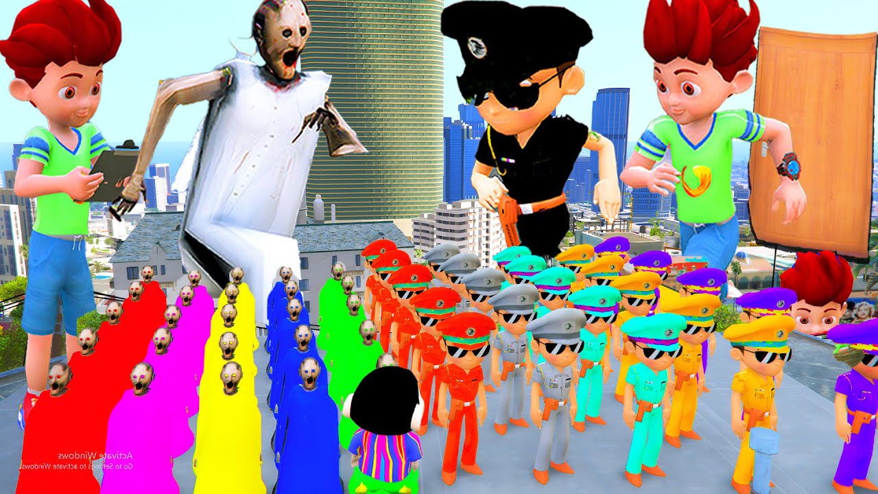 😁🤣 Little Singham Open Magical Door & Find Granny Monster in GTA 5 | GTA 5 Gameplay