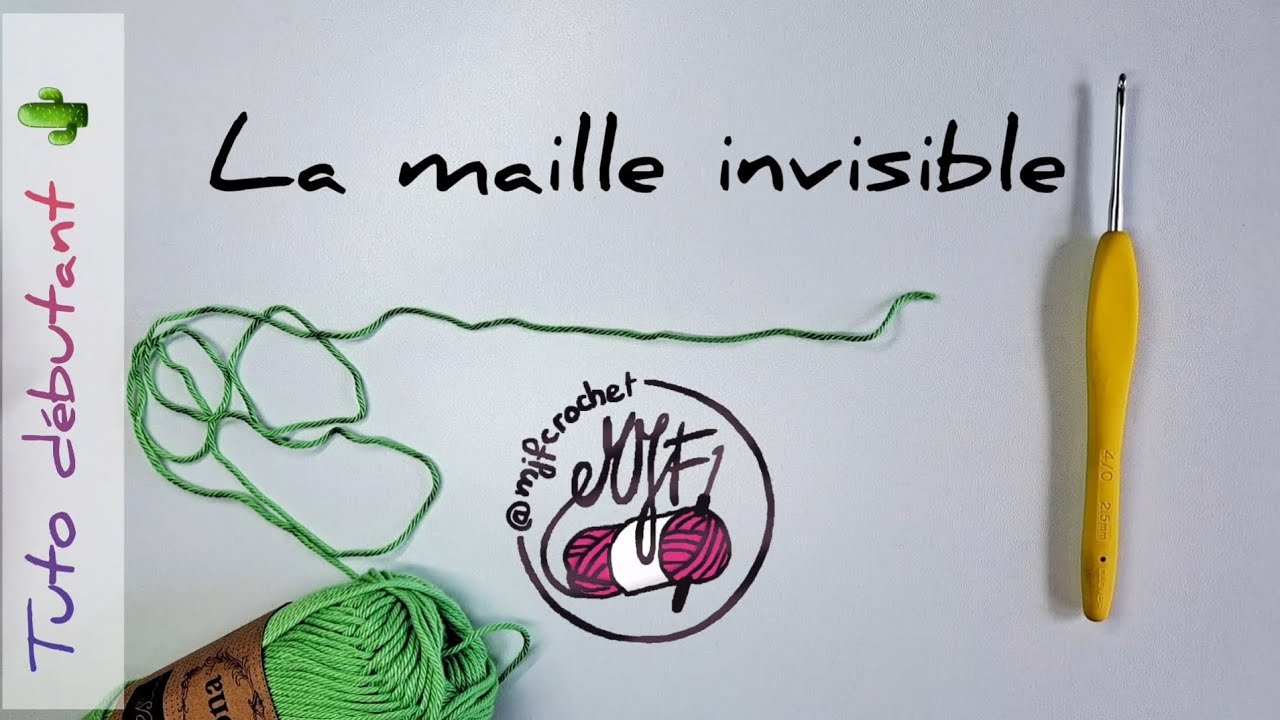 12 Tuto crochet débutant - La maille invisible - YouTube