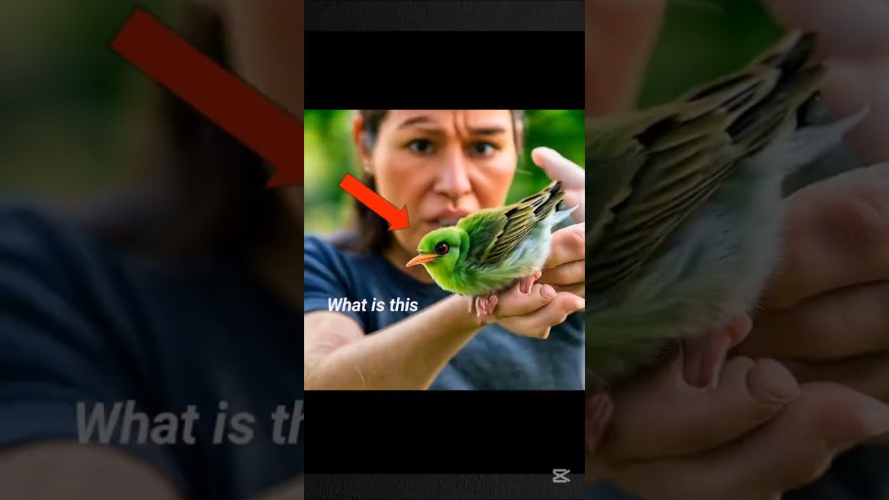 A woman rescued a baby bird 