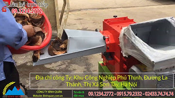 Máy băm nghiền đa năng cổ cao (lắp đầu nổ) Bình Quân - Băm xơ dừa khô