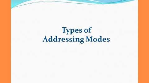 Addressing Modes Types