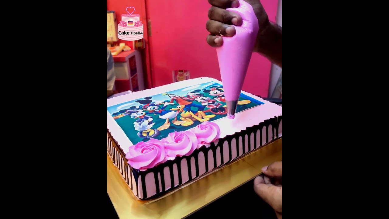 Mickey Mouse photo cake | Photo print cake design | 