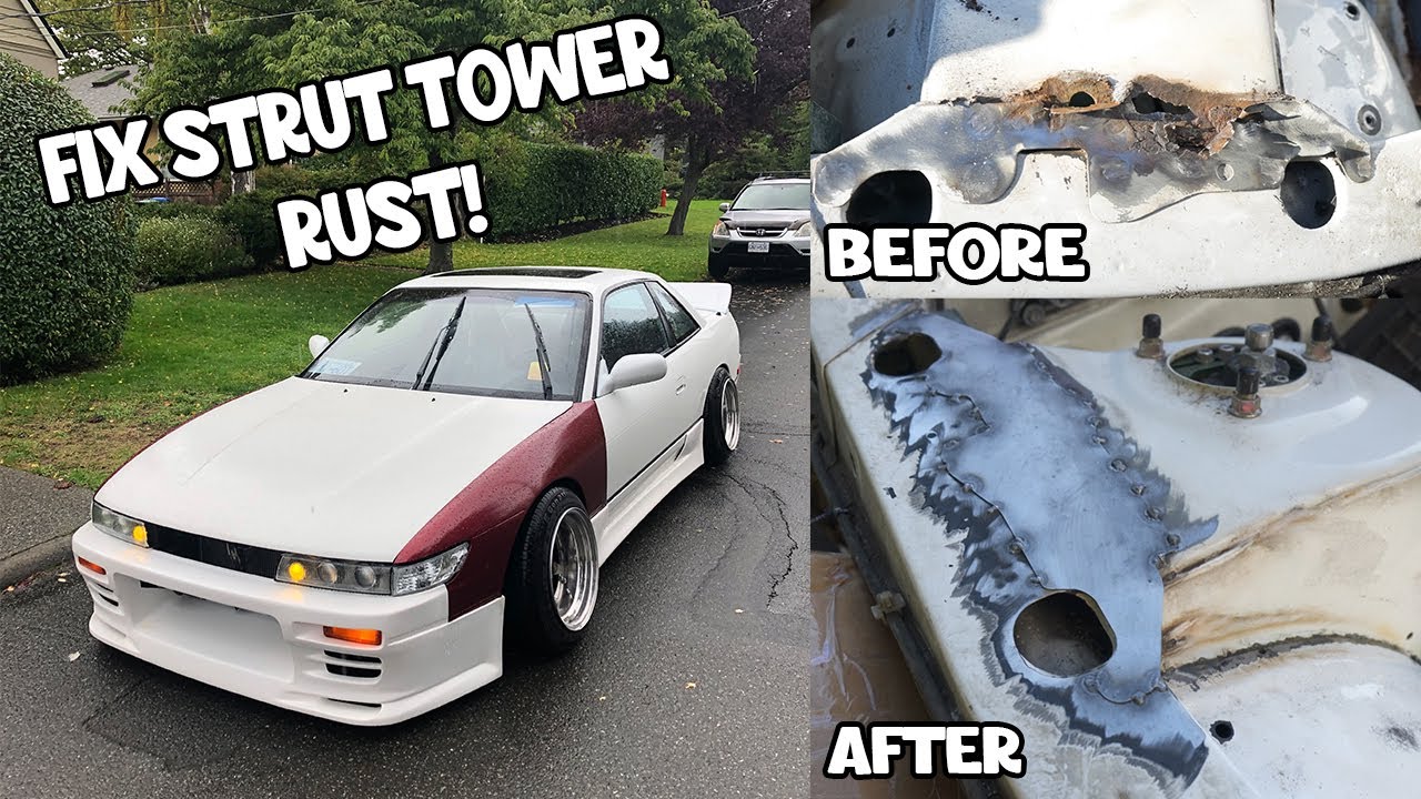 FIXING S13 STRUT TOWER RUST! YouTube