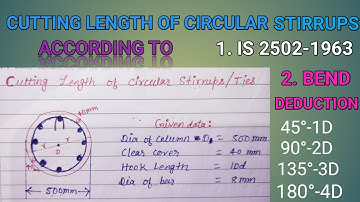 How To Calculate Cutting Length Of Circular Stirrups/ Ties || Cutting Length Of Circular Stirrups