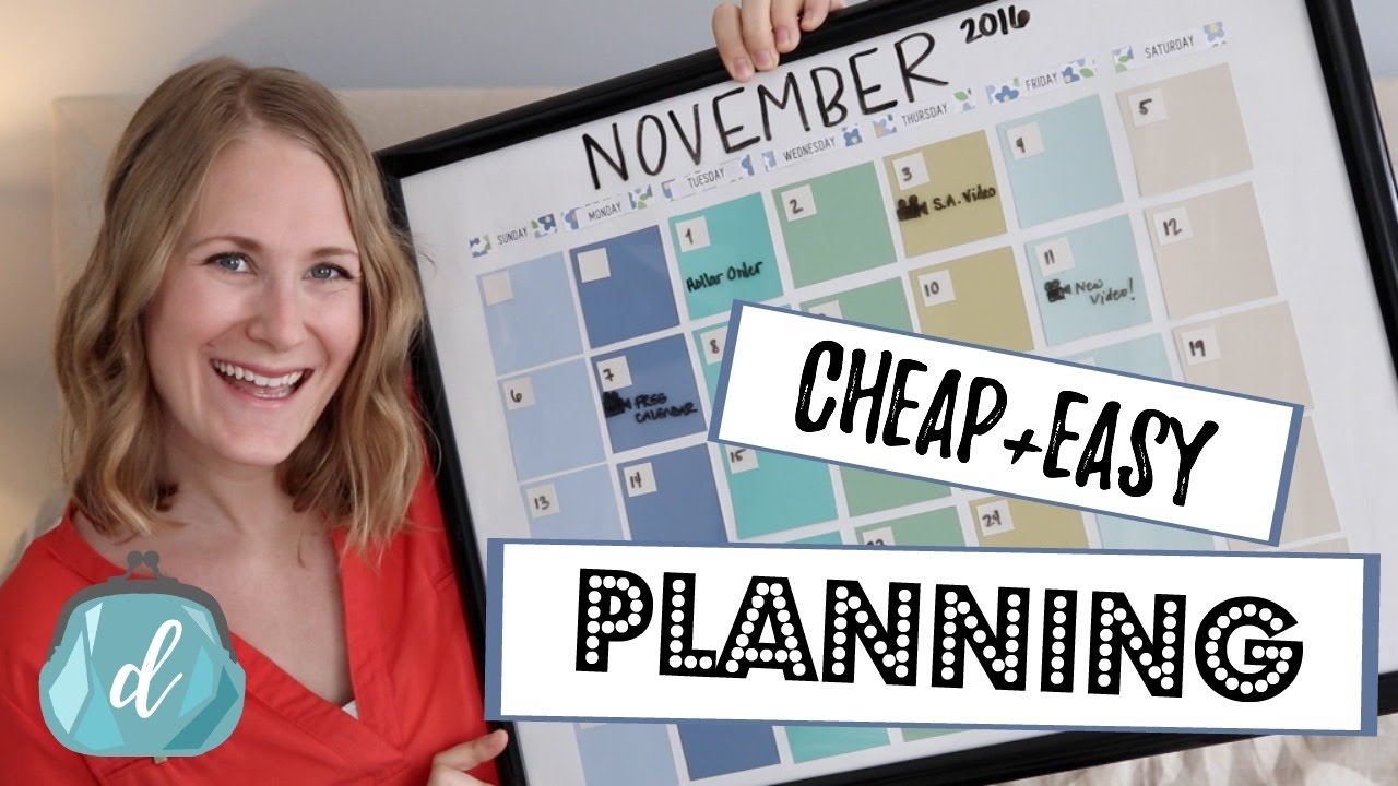 Ongebruikt CHEAP PLANNING | DIY DRY ERASE Calendar - YouTube FQ-35