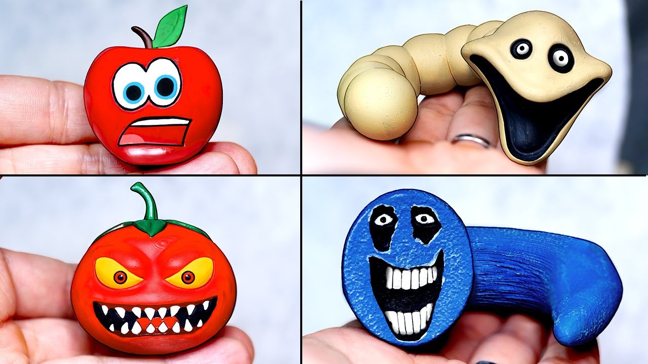 [Roblox] Создание скульптур из психо-яблока «Голодный червь» и «Голодная змея» в режиме покадрово...