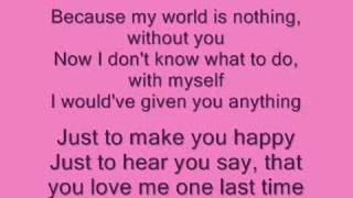 Letra de la cancion missing you now