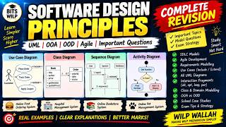 Software Design Principles Complete Revision | UML, OOA, OOD, Use Cases, Agile & Important Questions