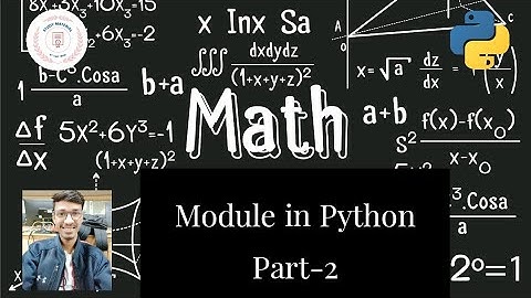 34. Math Module in Python || Part-2 || Python Tutorial || By Arihant Jain || Study Material