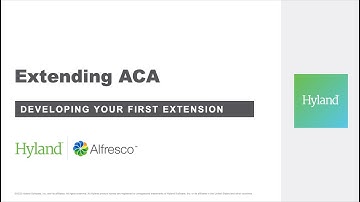 Alfresco ACA - Developing an extension