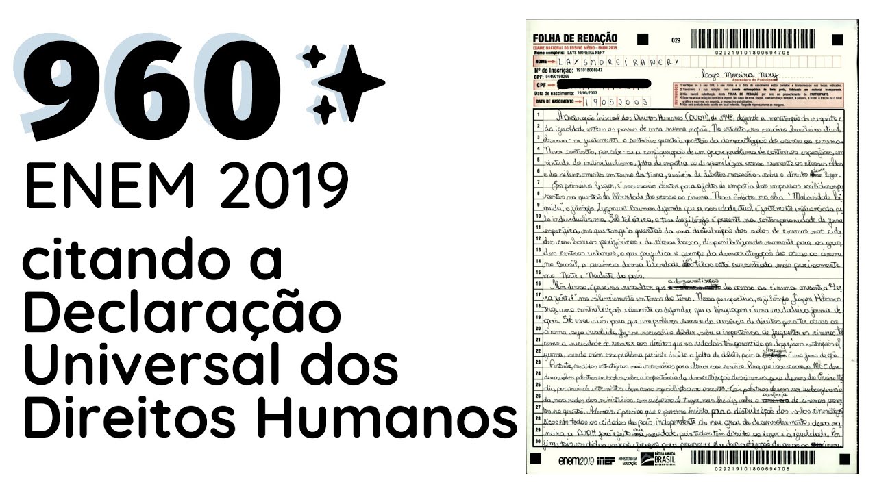 960 citando a Declaração Universal dos Direitos Humanos YouTube 960 citando a Declaração Universal dos Direitos Humanos YouTube